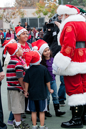 Leo Politi Elementary School, LAPD, Santa and Mrs. Claus - 2012
