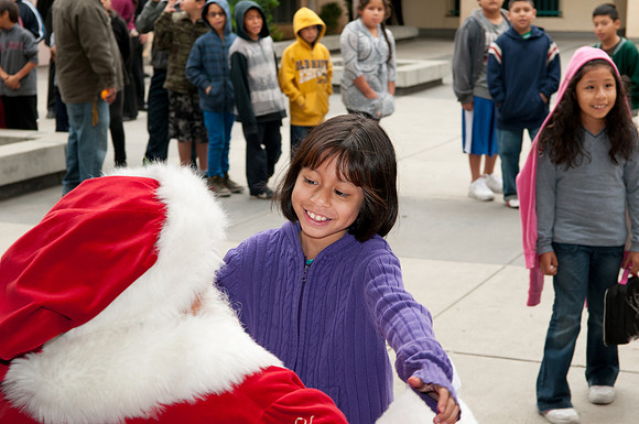 Leo Politi Elementary School, LAPD, Santa and Mrs. Claus - 2012