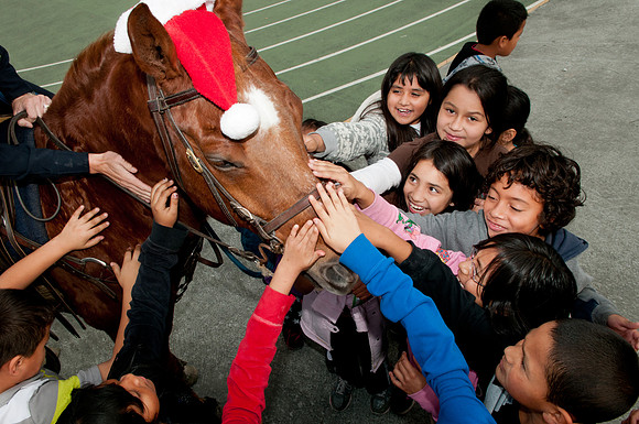Leo Politi Elementary School, LAPD, Santa and Mrs. Claus - 2012