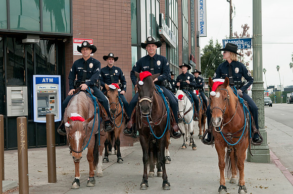Leo Politi Elementary School, LAPD, Santa and Mrs. Claus - 2012