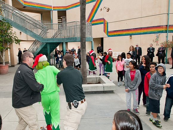 Leo Politi Elementary School, LAPD, Santa and Mrs. Claus - 2012