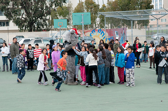 Leo Politi Elementary School, LAPD, Santa and Mrs. Claus - 2012
