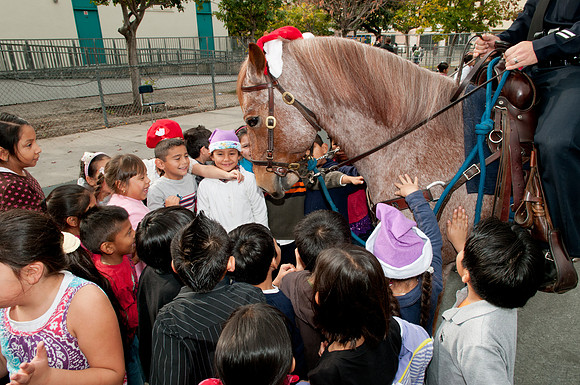 Leo Politi Elementary School, LAPD, Santa and Mrs. Claus - 2012
