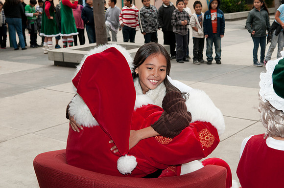 Leo Politi Elementary School, LAPD, Santa and Mrs. Claus - 2012