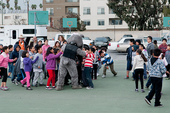 Leo Politi Elementary School, LAPD, Santa and Mrs. Claus - 2012