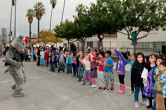 Leo Politi Elementary School, LAPD, Santa and Mrs. Claus - 2012