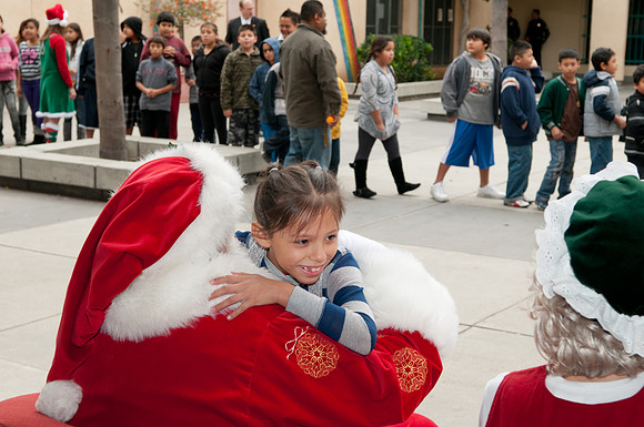 Leo Politi Elementary School, LAPD, Santa and Mrs. Claus - 2012