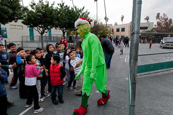 Leo Politi Elementary School, LAPD, Santa and Mrs. Claus - 2012