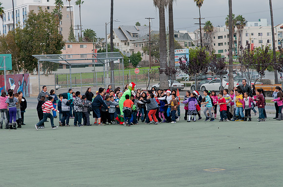 Leo Politi Elementary School, LAPD, Santa and Mrs. Claus - 2012
