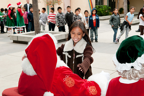 Leo Politi Elementary School, LAPD, Santa and Mrs. Claus - 2012