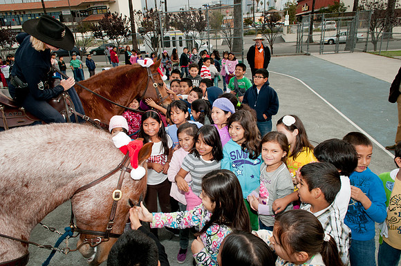 Leo Politi Elementary School, LAPD, Santa and Mrs. Claus - 2012