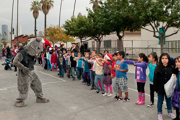 Leo Politi Elementary School, LAPD, Santa and Mrs. Claus - 2012