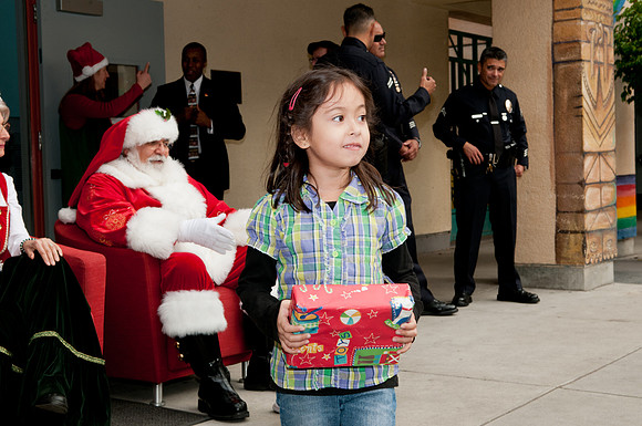 Leo Politi Elementary School, LAPD, Santa and Mrs. Claus - 2012