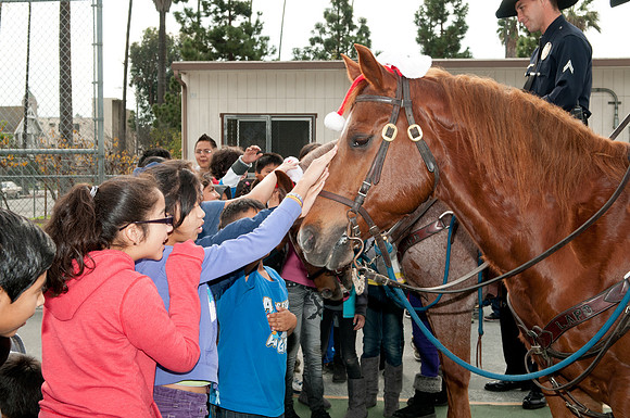 Leo Politi Elementary School, LAPD, Santa and Mrs. Claus - 2012