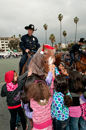 Leo Politi Elementary School, LAPD, Santa and Mrs. Claus - 2012