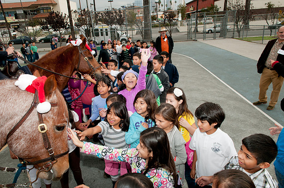 Leo Politi Elementary School, LAPD, Santa and Mrs. Claus - 2012