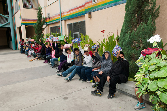 Leo Politi Elementary School, LAPD, Santa and Mrs. Claus - 2012