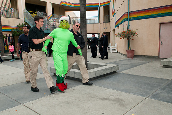 Leo Politi Elementary School, LAPD, Santa and Mrs. Claus - 2012