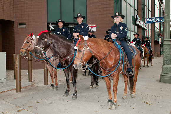 Leo Politi Elementary School, LAPD, Santa and Mrs. Claus - 2012