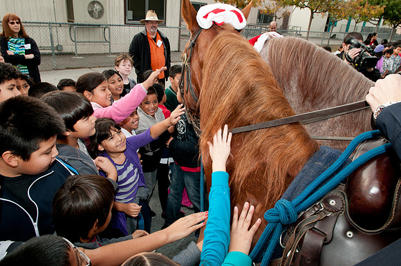 Leo Politi Elementary School, LAPD, Santa and Mrs. Claus - 2012
