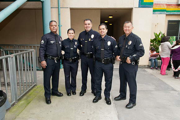 Leo Politi Elementary School, LAPD, Santa and Mrs. Claus - 2012