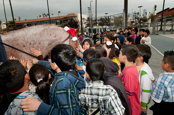 Leo Politi Elementary School, LAPD, Santa and Mrs. Claus - 2012