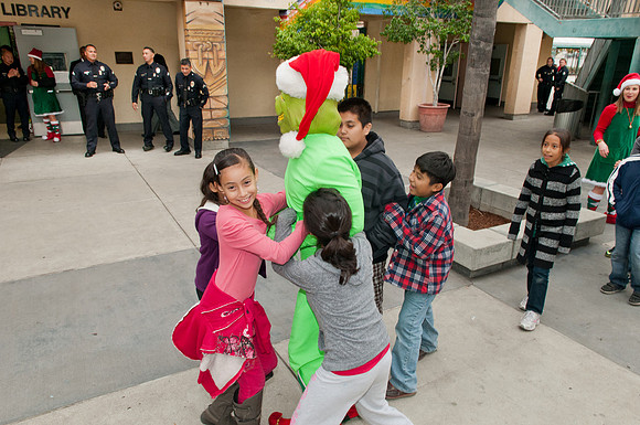 Leo Politi Elementary School, LAPD, Santa and Mrs. Claus - 2012