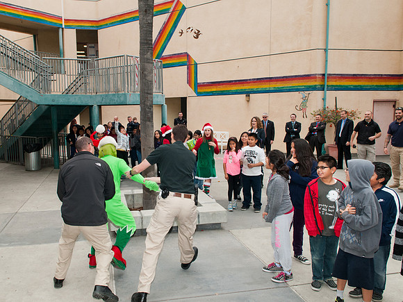 Leo Politi Elementary School, LAPD, Santa and Mrs. Claus - 2012