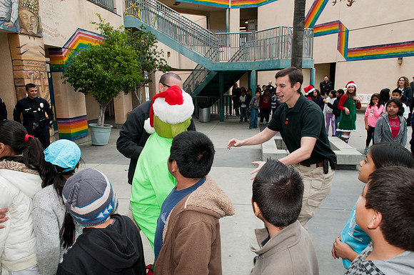 Leo Politi Elementary School, LAPD, Santa and Mrs. Claus - 2012