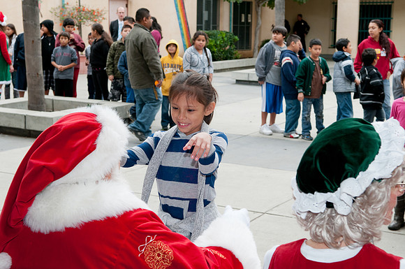 Leo Politi Elementary School, LAPD, Santa and Mrs. Claus - 2012