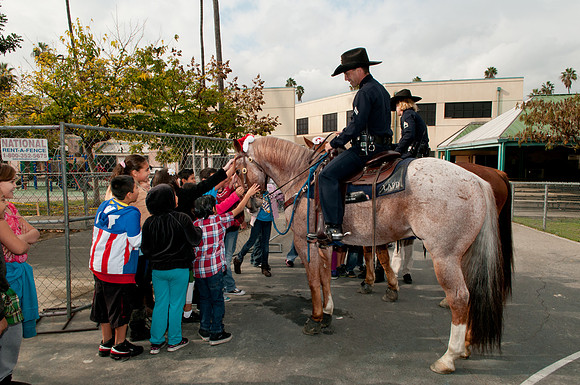 Leo Politi Elementary School, LAPD, Santa and Mrs. Claus - 2012