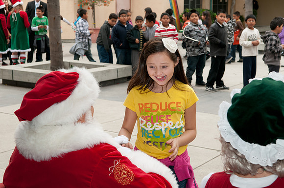 Leo Politi Elementary School, LAPD, Santa and Mrs. Claus - 2012