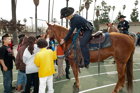 Leo Politi Elementary School, LAPD, Santa and Mrs. Claus - 2012