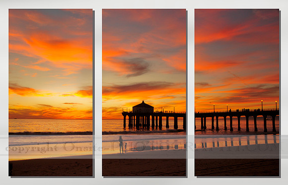 Manhattan Beach Pier 4004 - 3 Separate Photos